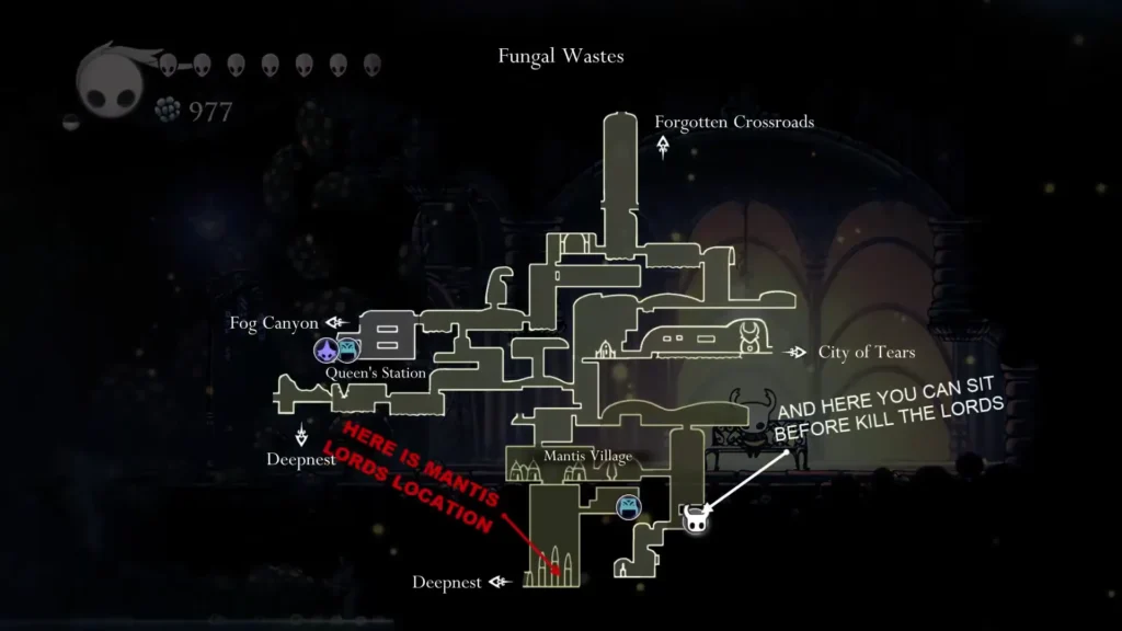 Mantis Village Map Hollow Knight